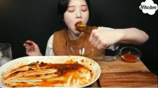 Mì tương đen hải sản cay phần cuối #mukbang