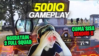 500 IQ GAMEPLAY !! NGEBUNUH 2 FULL SQUAD SENDIRIAN ?! ASLI SKILL GUA BALIK LAGI CUY ! - PUBG MOBILE