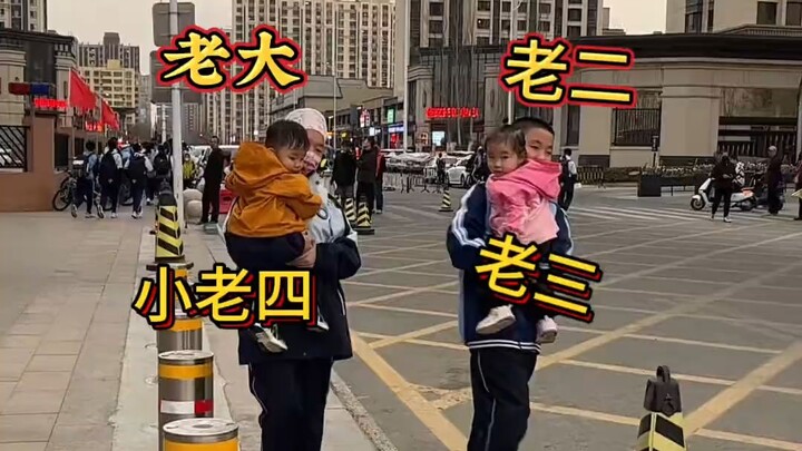 When Mom picks up her first set of twin siblings from school, bringing along their younger twin sibl