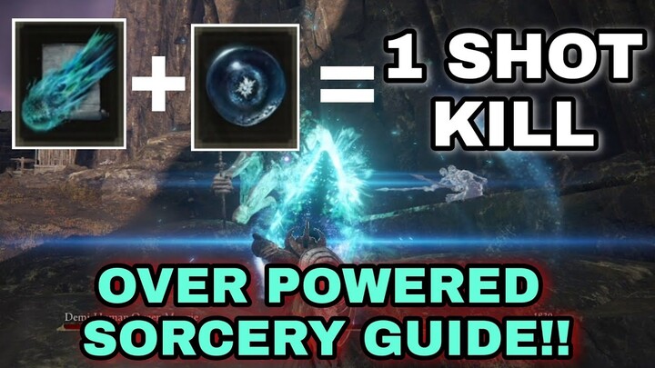 How to Get Best Sorcery Azure Comet + Combo 1 Shot Kill - Elden Ring