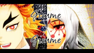 【鬼滅のMMD】ギミギミ（リメイク）煉獄杏寿郎　宇髄天元　kyojuro rengoku tengen uzui gimme×gimme Demon Slayer kimetsu no yaiba