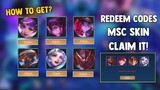 3X REDEEM CODE SKIN STRAIGHT CLAIM FREE (HOW TO GET) LEGIT100% | MOBILE LEGENDS
