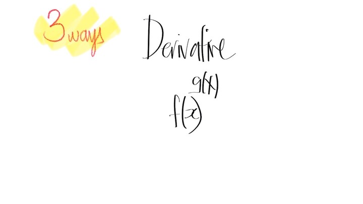 3 ways: Derivative f(x)^g(x)