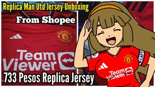 Unboxing my replica Manchester United jersey from Shopee (With Custom Name and Numbers)