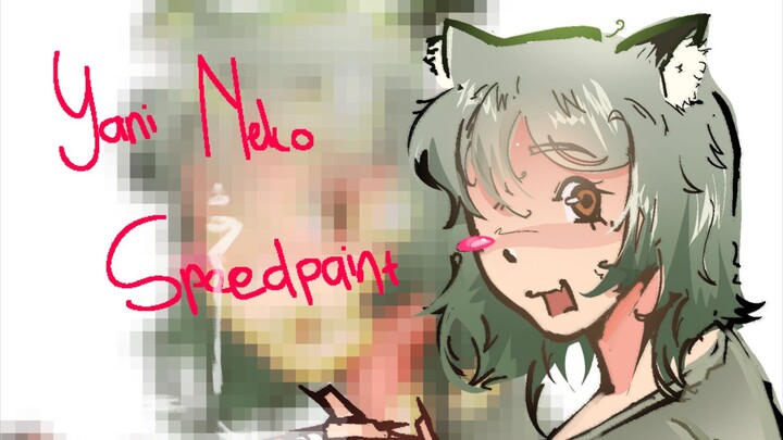 Yani Neko (Chainsmoker Cat) Fanart ||Speed paint