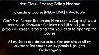 Matt Clark Course Amazing Selling Machine download