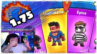 🤣ME TAPO LOS OJOS SACANDO SKINS EN STUMBLE GUYS🤣 velocidad [ 1.75 ]