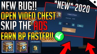 *NEW* HOW TO OPEN VIDEO CHESTS WITHOUT WATCHING ADS! - MOBILE LEGENDS BUG 2020