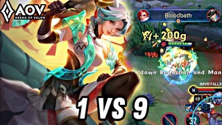 AOV : ASTRID GAMEPLAY | 1 VS 9 - ARENA OF VALOR LIÊNQUÂNMOBILE ROV COT