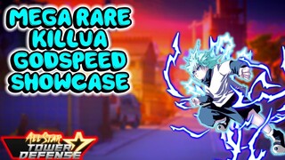 MEGA RARE Killua Godspeed Showcase All Star Tower Defense - Roblox