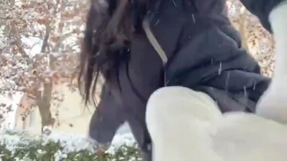 Monkey steals peaches!