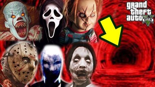 GTA 5 Mod - Pennywise Jason Chucky Slenderman Đến Cánh Cổng Địa Ngục | Big Bang