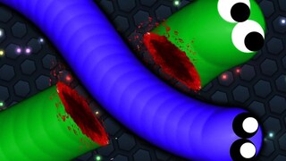 Slitherio 1 Hacker Snake vs Giant Snakes มหากาพย์การเล่นเกม Slitherio
