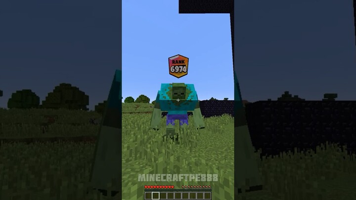 POV: Short zombie rank 1 vs zombie rank 6974 in Minecraft #meme #memes