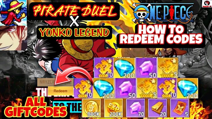 Pirate Duel/Yonko Legend All 5 Giftcode - How to Redeem Codes // Pirate Duel Free Code