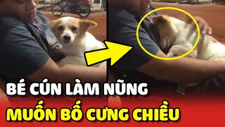 Bé cún thích LÀM NŨNG với bố để được CƯNG CHIỀU như con gái rượu 😂 | Yêu Lu