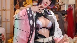 Byoru (ビｮﾙ) Cosplay Kimetsu no Yaiba Kochou Shinobu pemotretan langsung