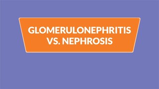 Glomerulonephritis & Nephrosis