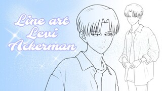 Line Art Levi Ackerman Part 1