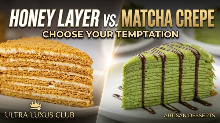 8 Honey Layers vs Matcha Crepe Cake 🍰 24-Hour Artisan Secrets | Ultra Luxus Club