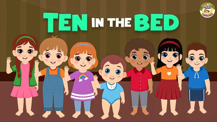 Ten In The Bed | Sleepy Baby Rhymes | Kids Songs | Mama Monkey English