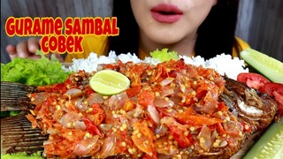 ASMR GURAME SAMBEL COBEK PEDASNYA NAMPOL BIKIN  NANGIS | ASMR MUKBANG INDONESIA | EATING SOUNDS