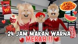 24 JAM MAKAN WARNA MERAH!! 🍉🍎 | BROOKHAVEN INDONESIA 🇮🇩 |