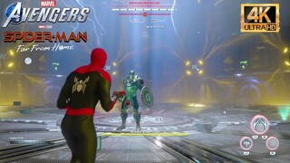 Spider-Man and The Avengers vs Super Adaptoid with Far From Home Suit - Marvel's Avengers Game 4K