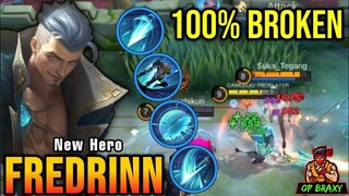 MLBB NEW HERO FREDRINN GAMEPLAY | BROKEN FREDRINN | MOBILE LEGENDS