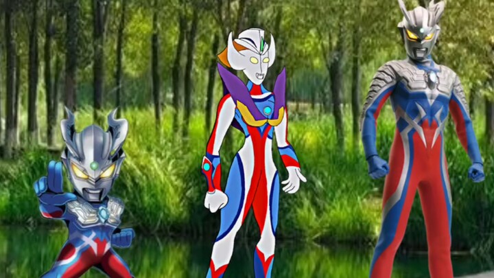 Para Ultramen sedang makan es krim!