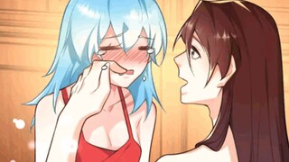 As the separation is imminent, the loli village leader wipes away tears and expresses her feelings