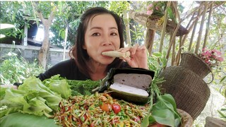 ตำบักหุ่ง หมูยอห่อใบตอง คุ้ยคำใหญ่ๆตาสวดหิวข้าวอย่างเเรงมื่อนี่7/ส.ค/2020