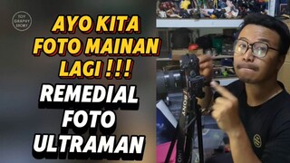 Foto Mainan - Remedial Ultraman Terbang di atas Perkotaan