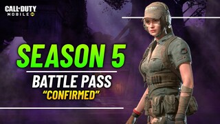 Season 5 Battle Pass Characters & Guns Codm | Season 5 All Bp Skins Rewards