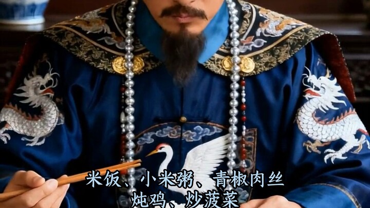 Meals for Qing Dynasty officials from the 9th rank to the 1st rank