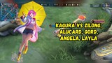 Kagura VS Zilong, Alucard, Gord, Angela, Layla