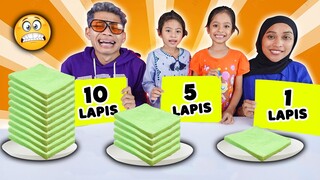 TANTANGAN MAKAN 1 LAPIS, 5 LAPIS, ATAU 10 LAPIS‼️😱