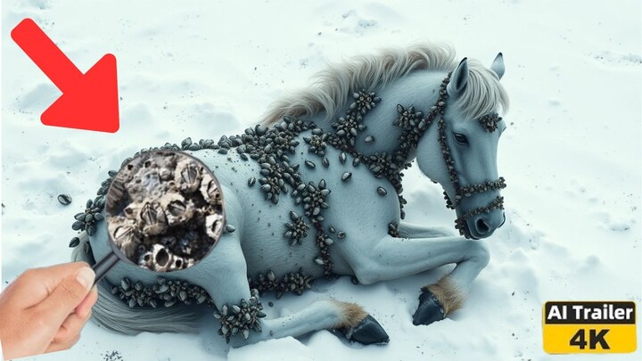 A polar horse injured by millions of barnacles was successfully rescued by a rescue team.