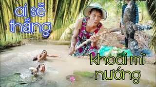 khoai mì nướng chấm muối ớt và thi đấu ai thắng?