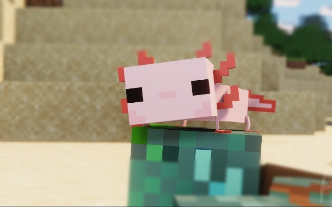 Axolotl menyelamatkanku [animasi Minecraft]