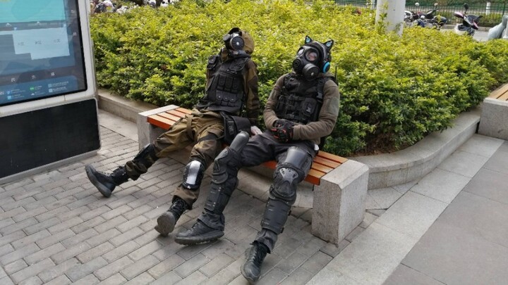 What happens when you and your friends put on gas masks and hit the streets?