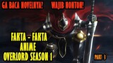Pembahasan dan Informasi Tambahan Anime Overlord Season 1 (Part 3)