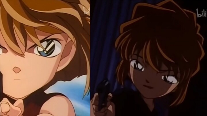 Dua adegan pengambilan gambar Haibara Ai yang terkenal