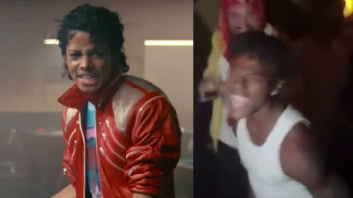 Speed performs Michael Jackson’s “Beat It” at Justin Bieber’s World Cup party.