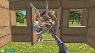Survive in Cyber Jurassic Park. FPS Perspective! Animal Revolt Battle Simulator