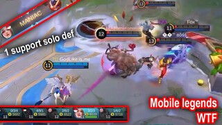 Mobile Legends Funny Moments | WTF Support SOLO DEF THE BASE