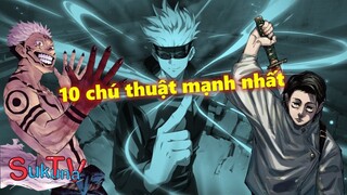 10 chú thuật mạnh nhất trong jujutsu kaisen