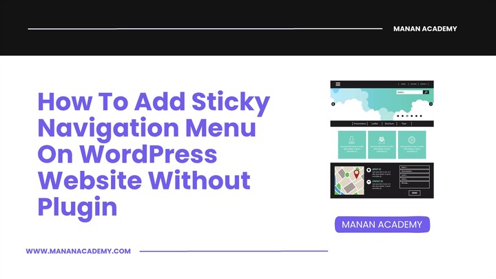 Make Sticky Navigation Menu For WordPress Website Without Using Any Plugin | WordPress Tutorial