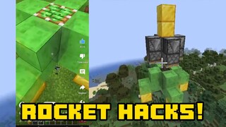 AKU MENCOBA MINECRAFT HACKS ROCKET!