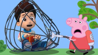 [Anime]<Peppa Pig> bantu Ryder yang terjebak dalam jaring|<PAW Patrol>